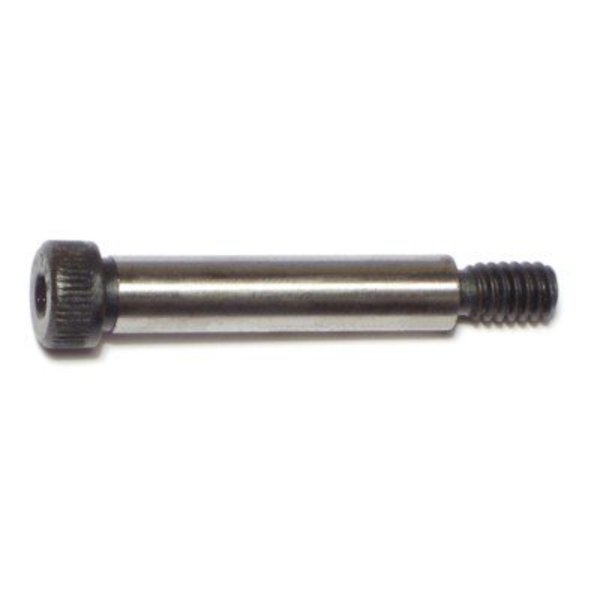 Midwest Fastener Shoulder Screw, 18 (Coarse) Thr Sz, 7/16 in Thr Lg, 1-1/2 in Shoulder Lg, Steel, 3 PK 71594